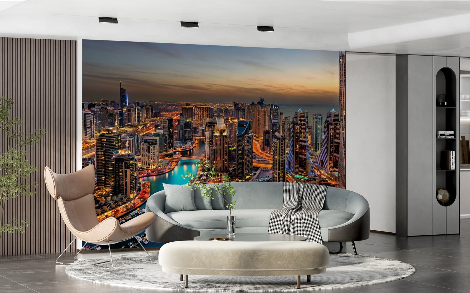 Fototapeten Panorama der Stadt Dubai
