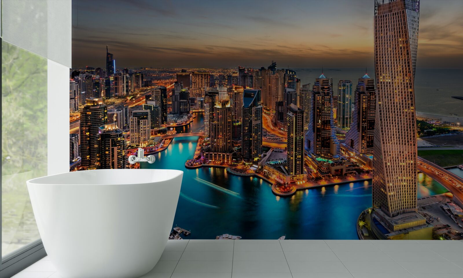 Fototapeten Panorama der Stadt Dubai