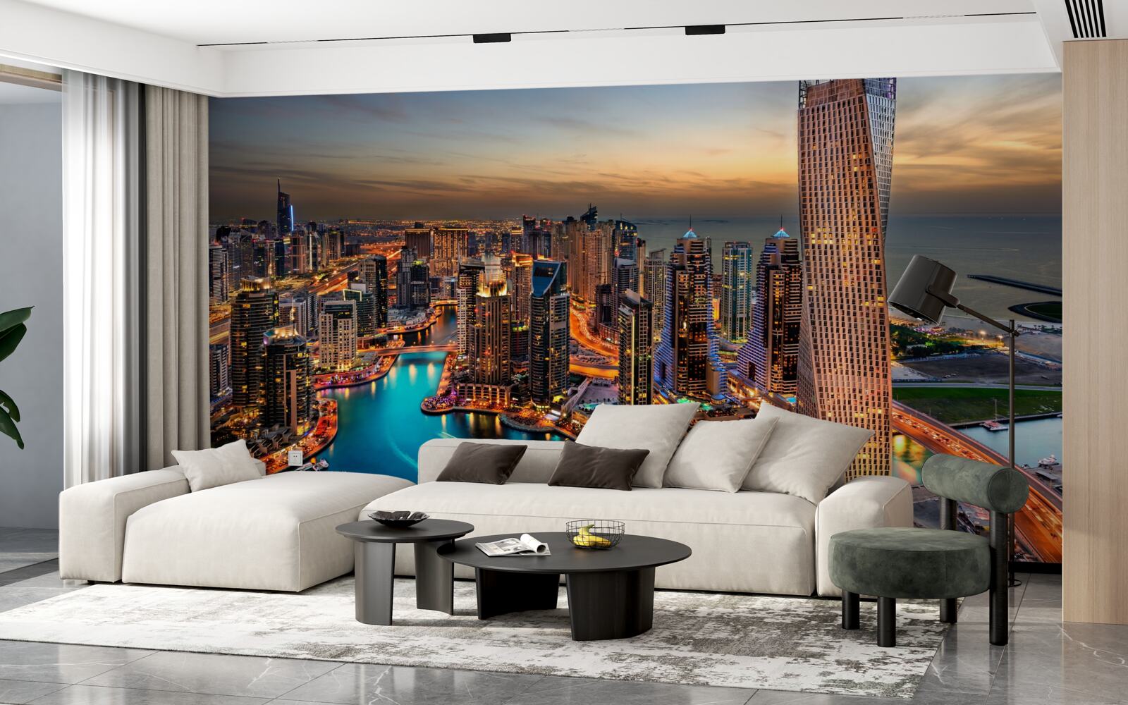 Fototapeten Panorama der Stadt Dubai