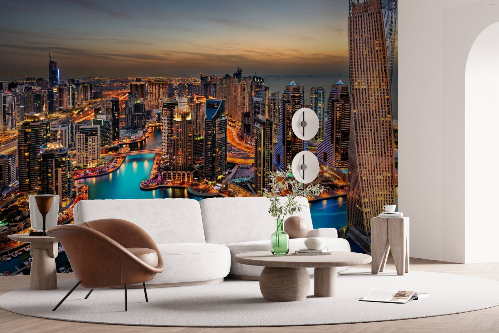 Fototapeten Panorama der Stadt Dubai