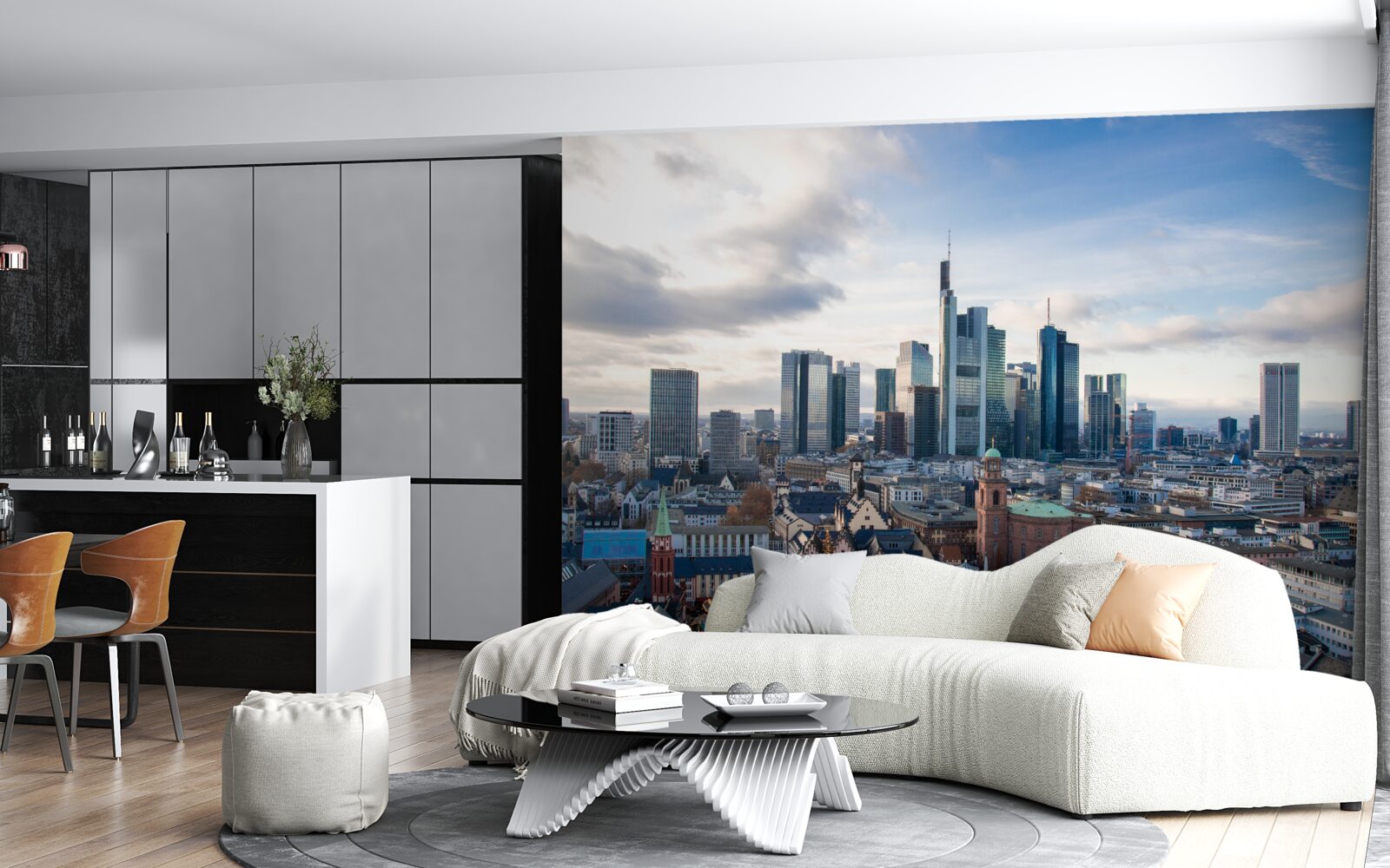 Fototapeten Panorama von Frankfurt