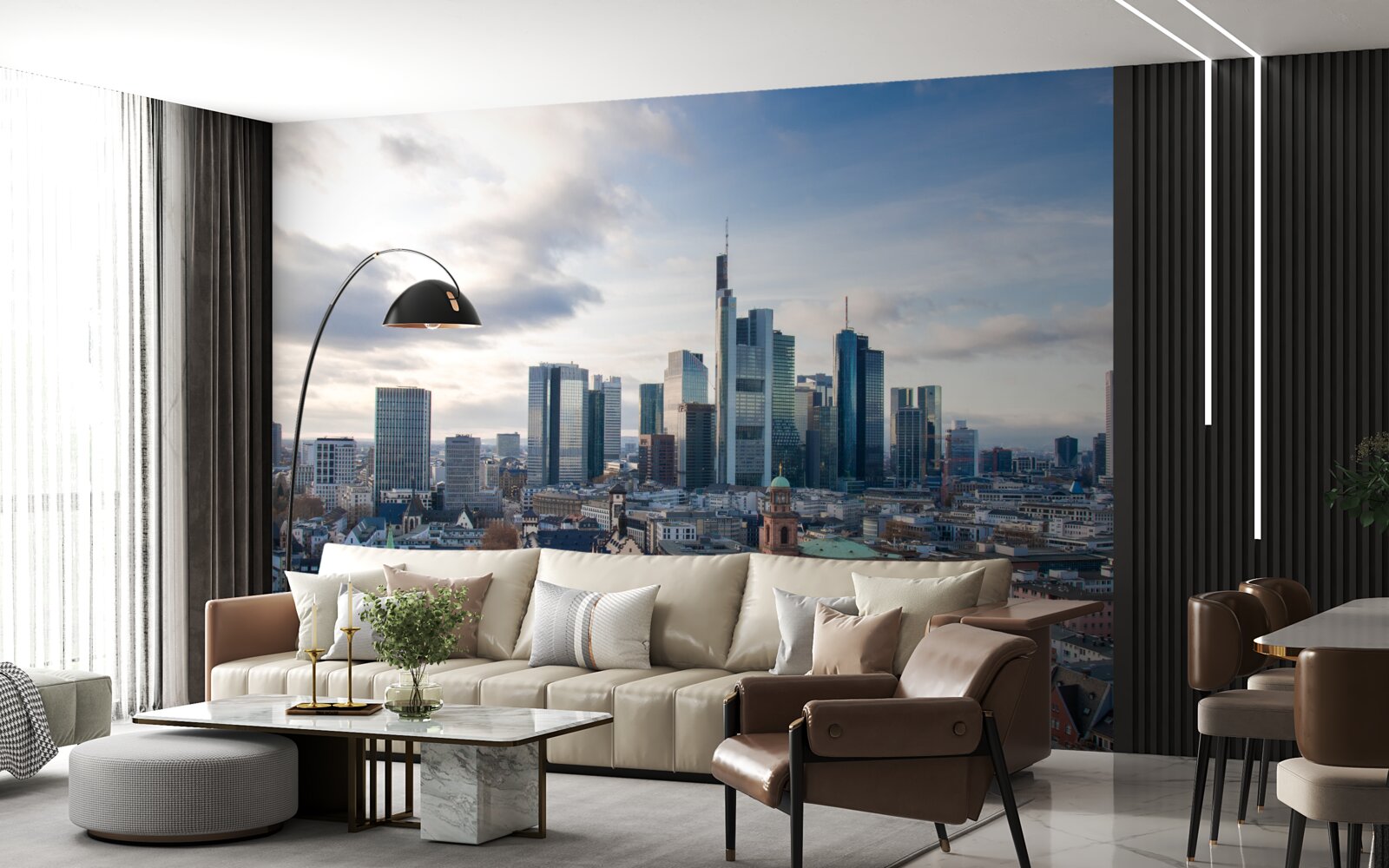Fototapeten Panorama von Frankfurt