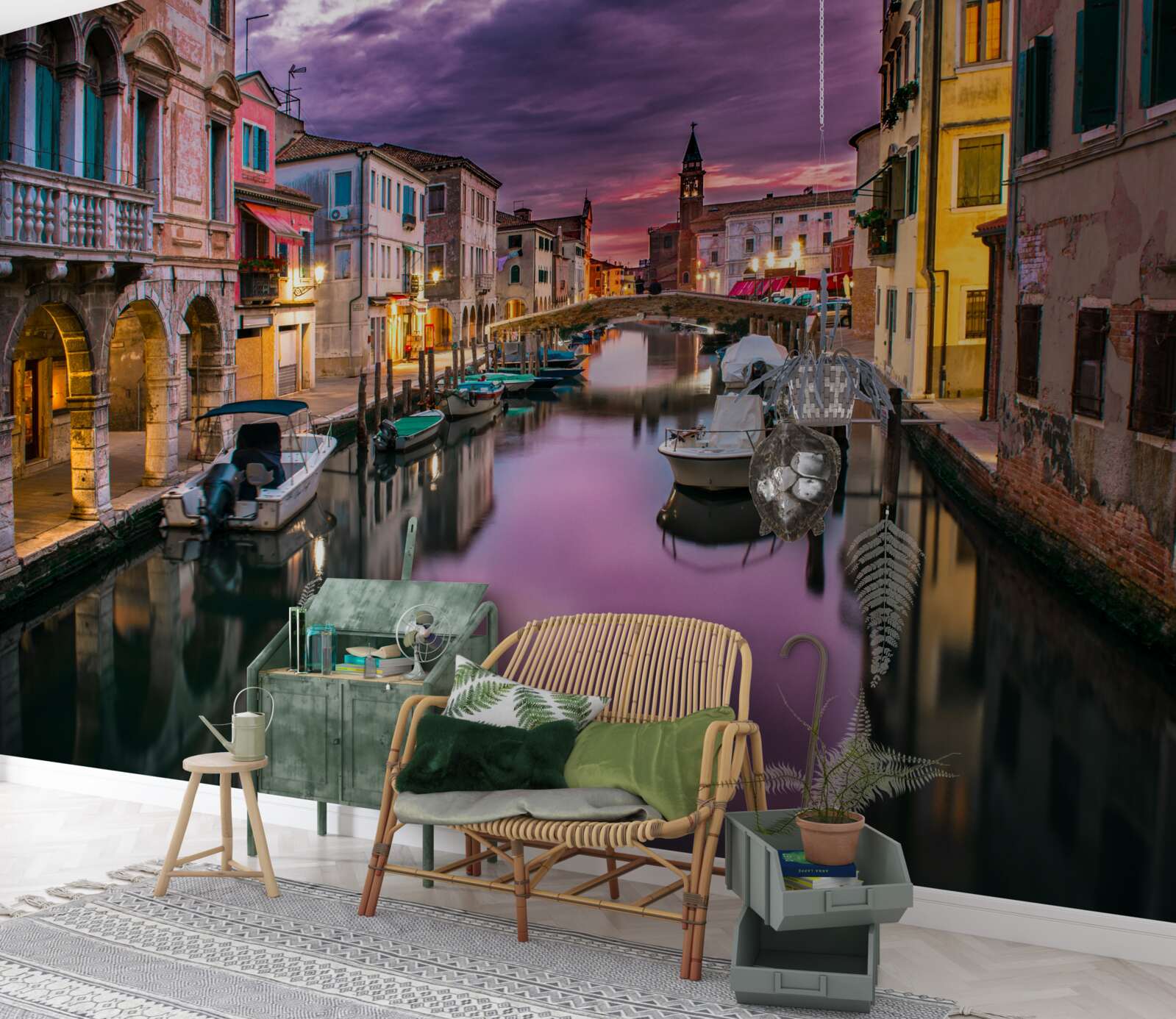 Fototapeten Venice Street am Abend