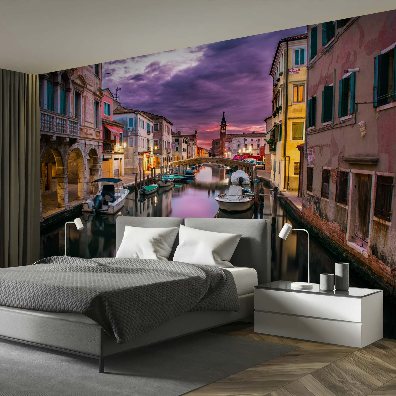 Fototapeten Venice Street am Abend