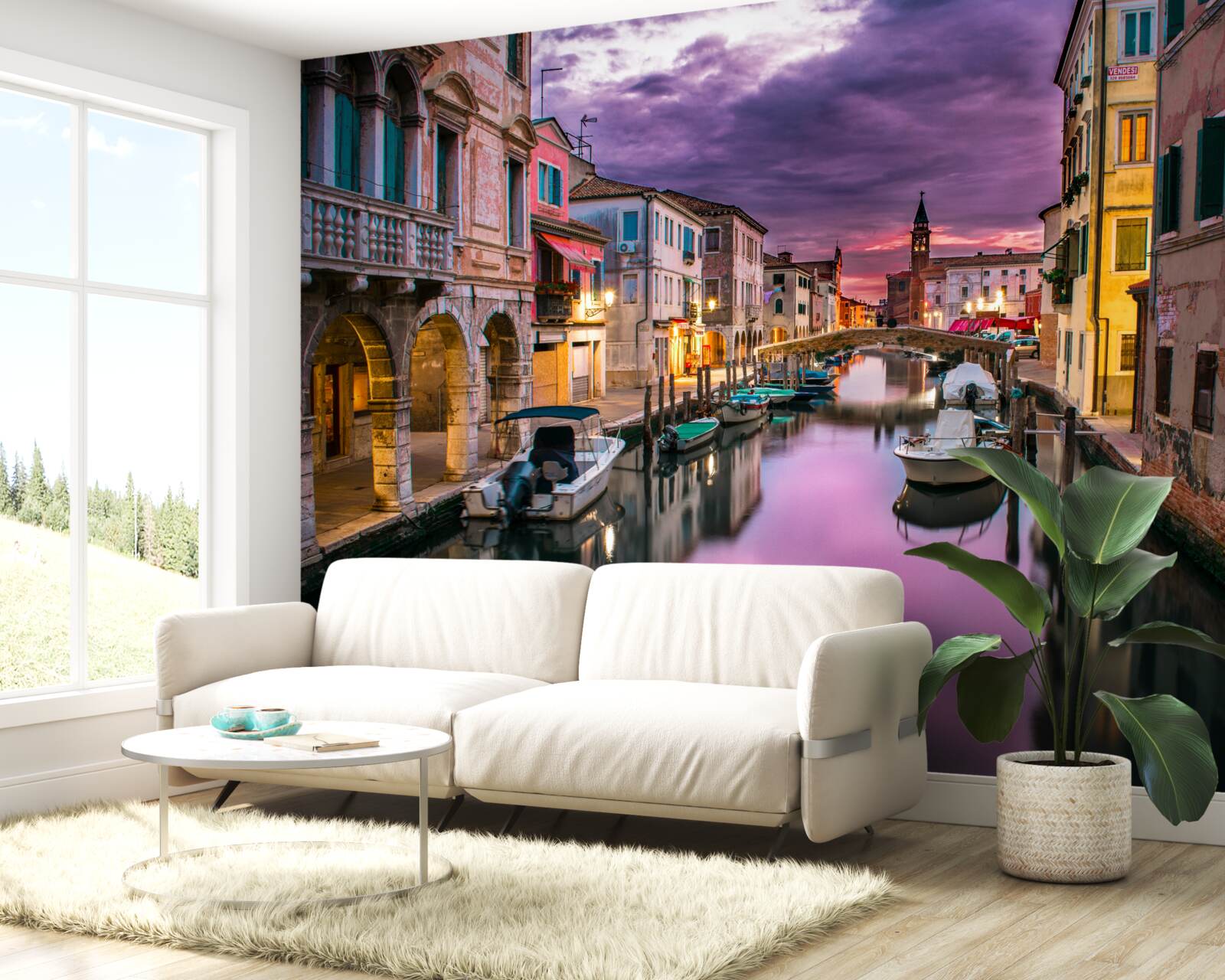 Fototapeten Venice Street am Abend