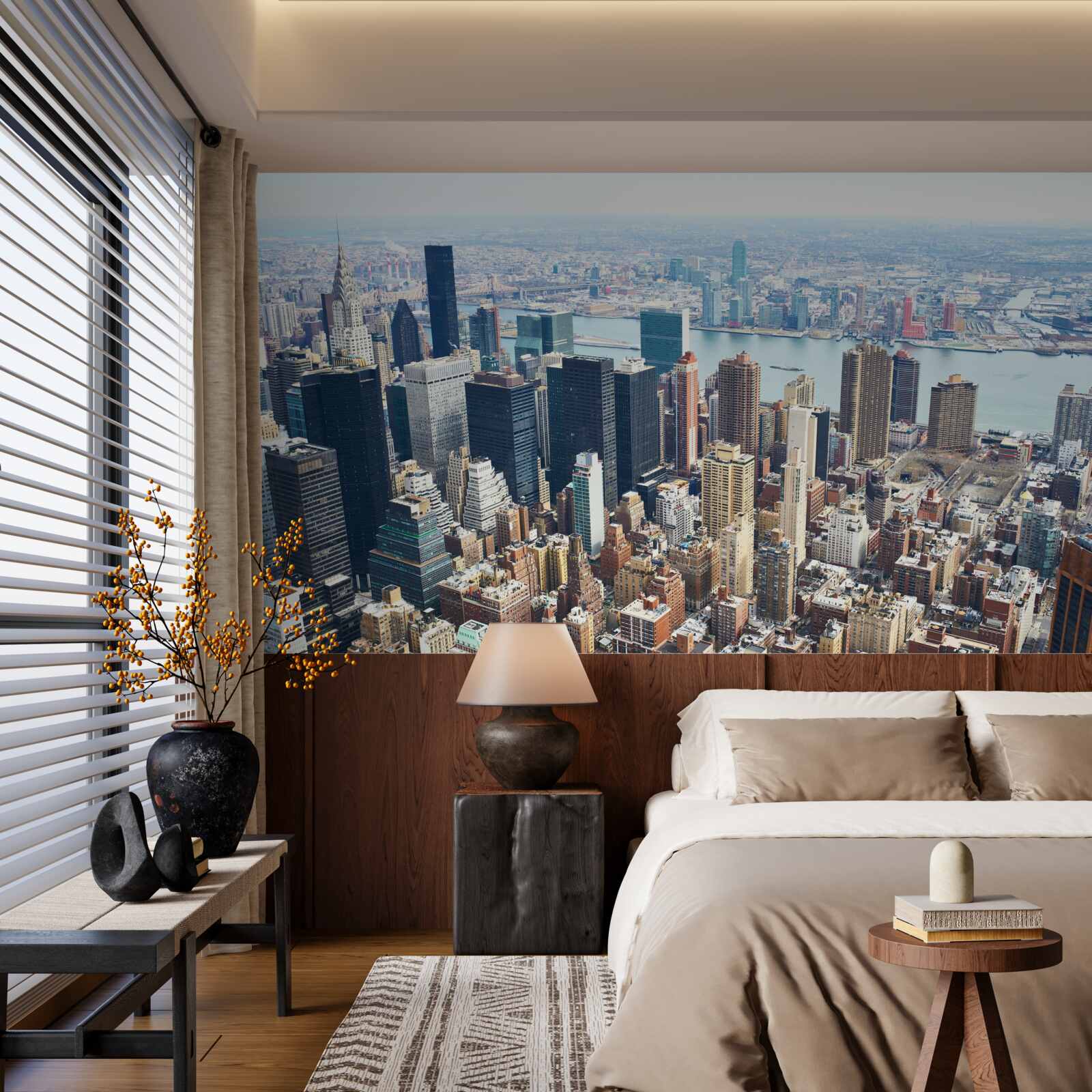 Fototapeten New Yorker Gebäude und ihre Dächer