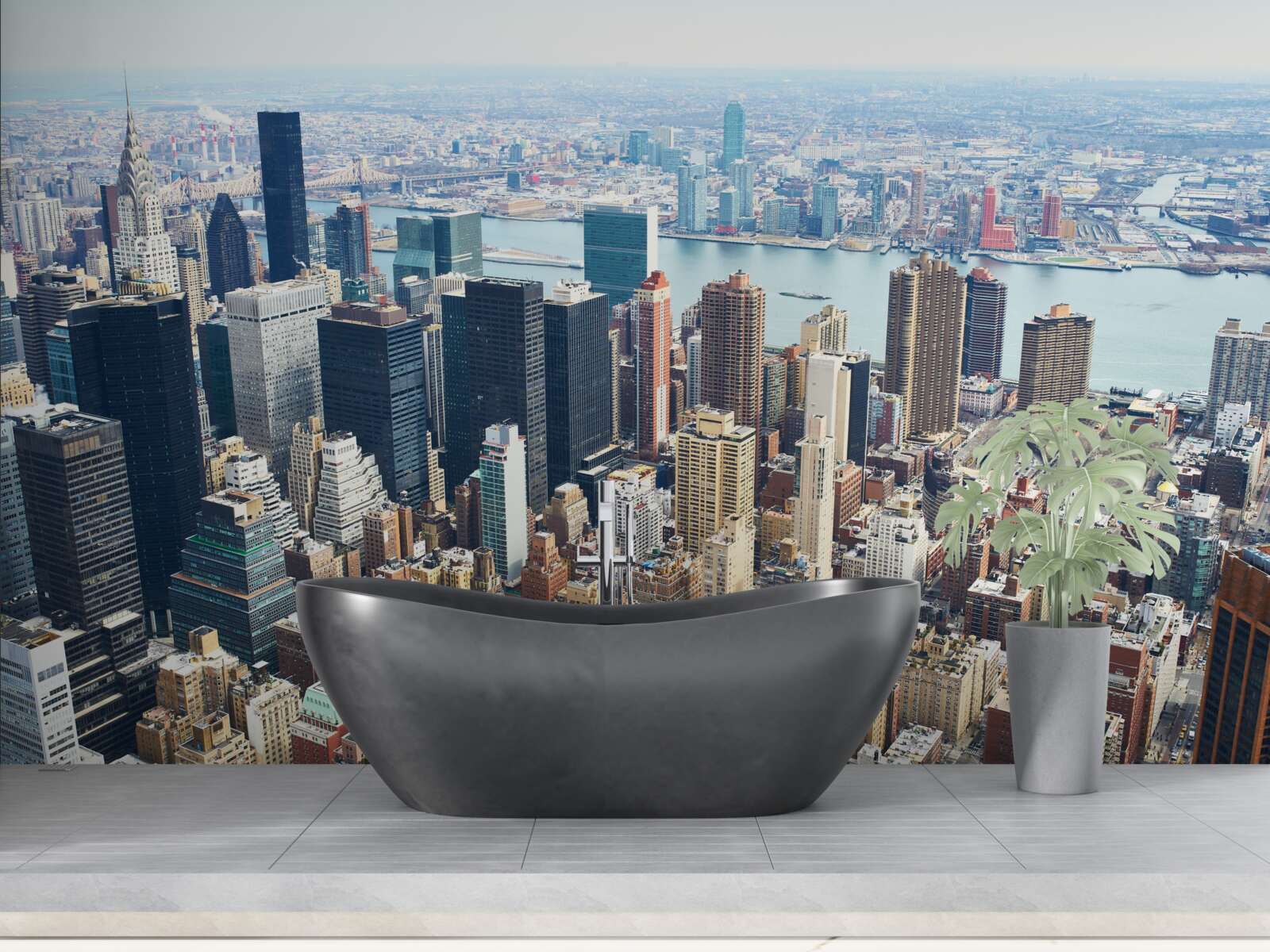 Fototapeten New Yorker Gebäude und ihre Dächer