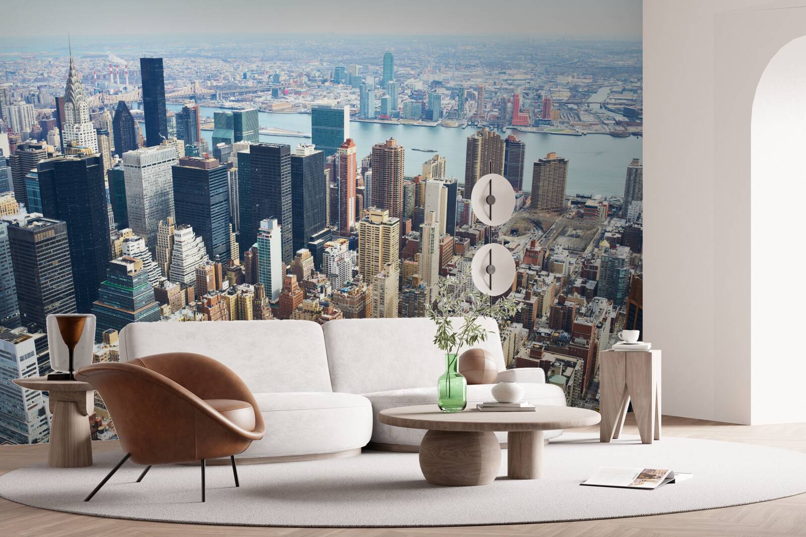 Fototapeten New Yorker Gebäude und ihre Dächer
