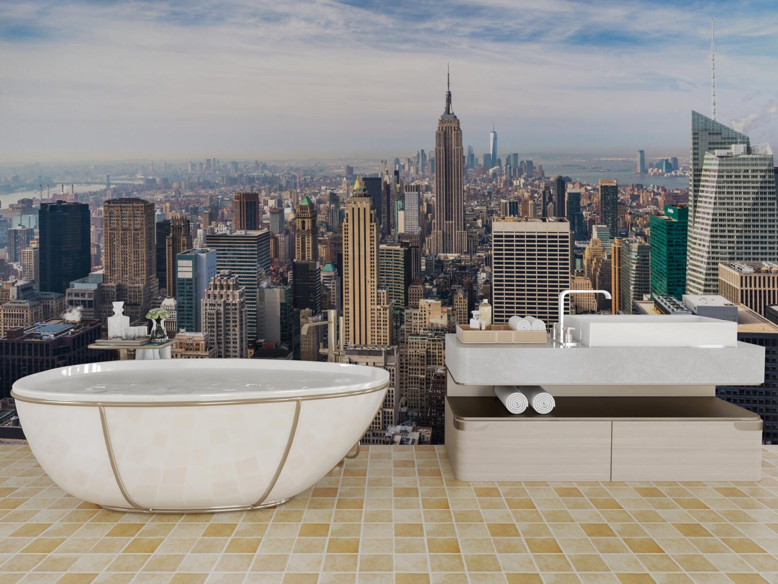 Fototapeten Blick auf New York von oben