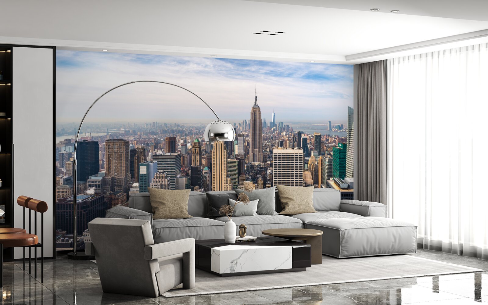 Fototapeten Blick auf New York von oben