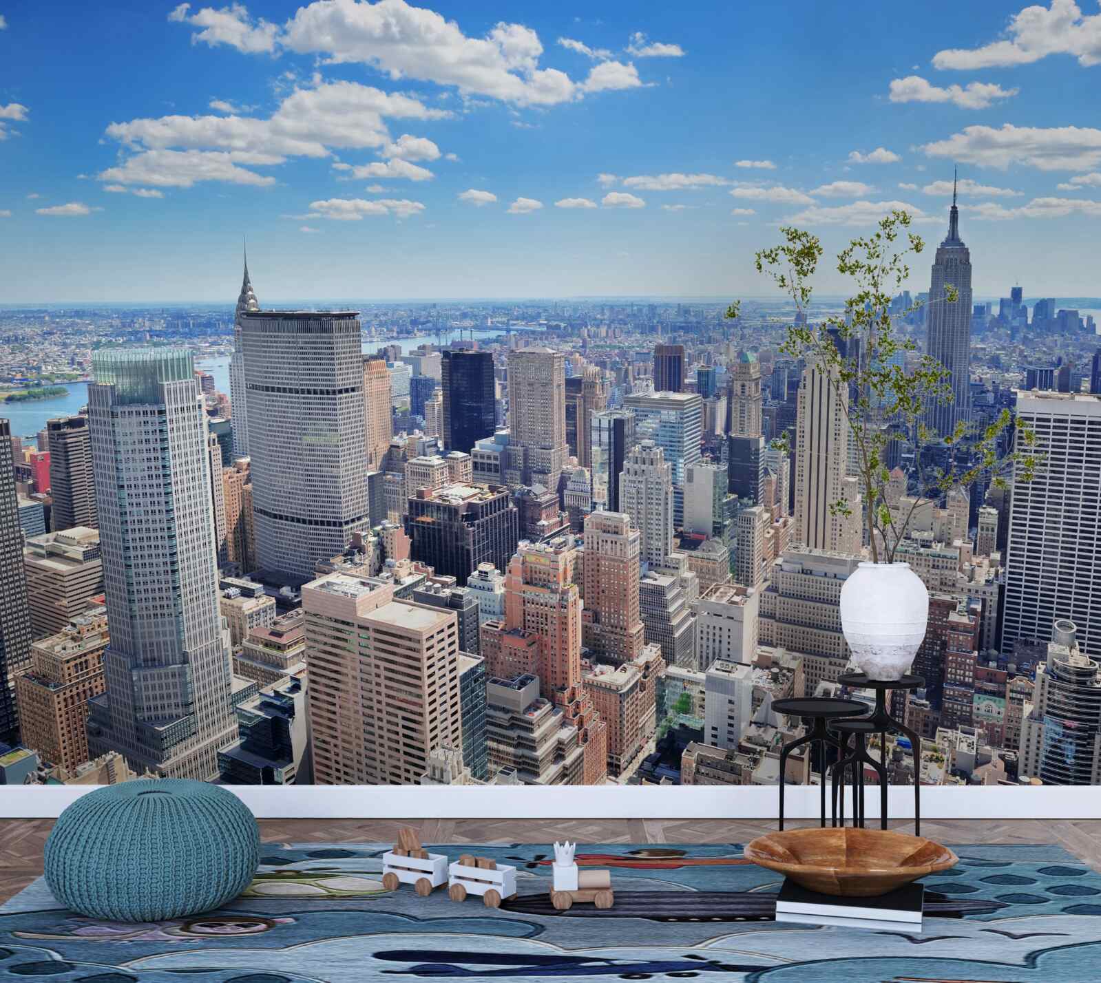 Fototapeten über die Wolkenkratzer von New Yorker Wolken