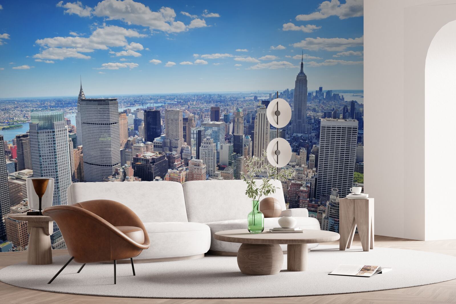Fototapeten über die Wolkenkratzer von New Yorker Wolken