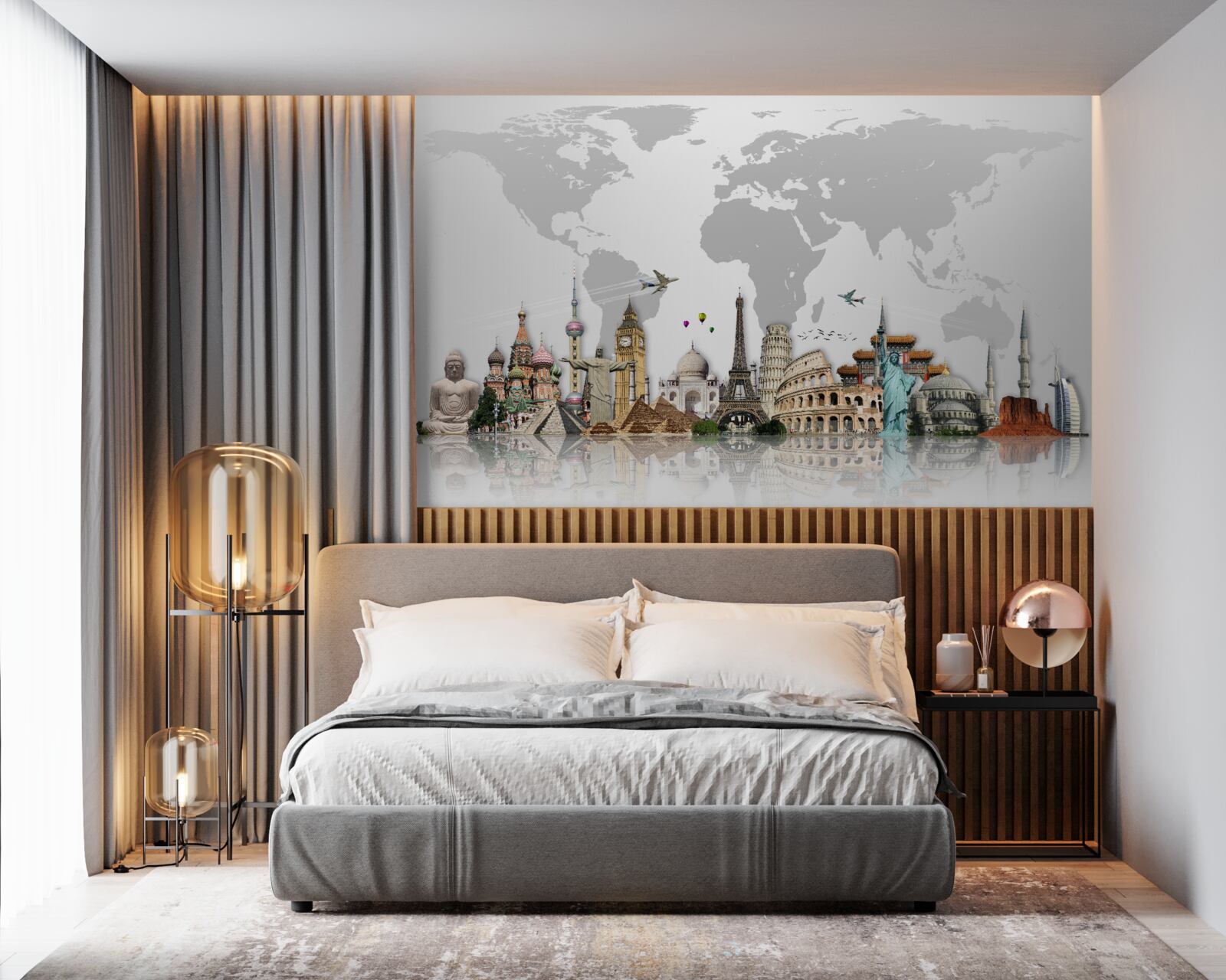 Fototapeten Beliebte architektonische Konstruktionen der Welt