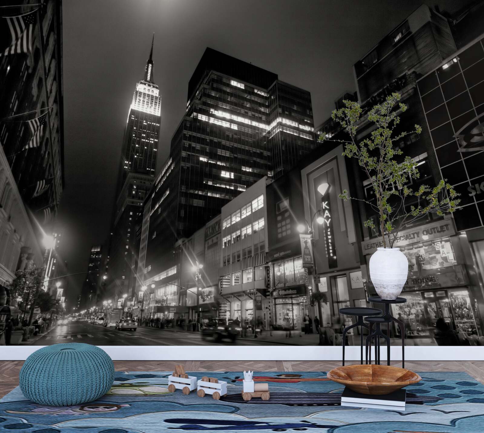 Fototapeten Megapolis Avenue in der Nacht