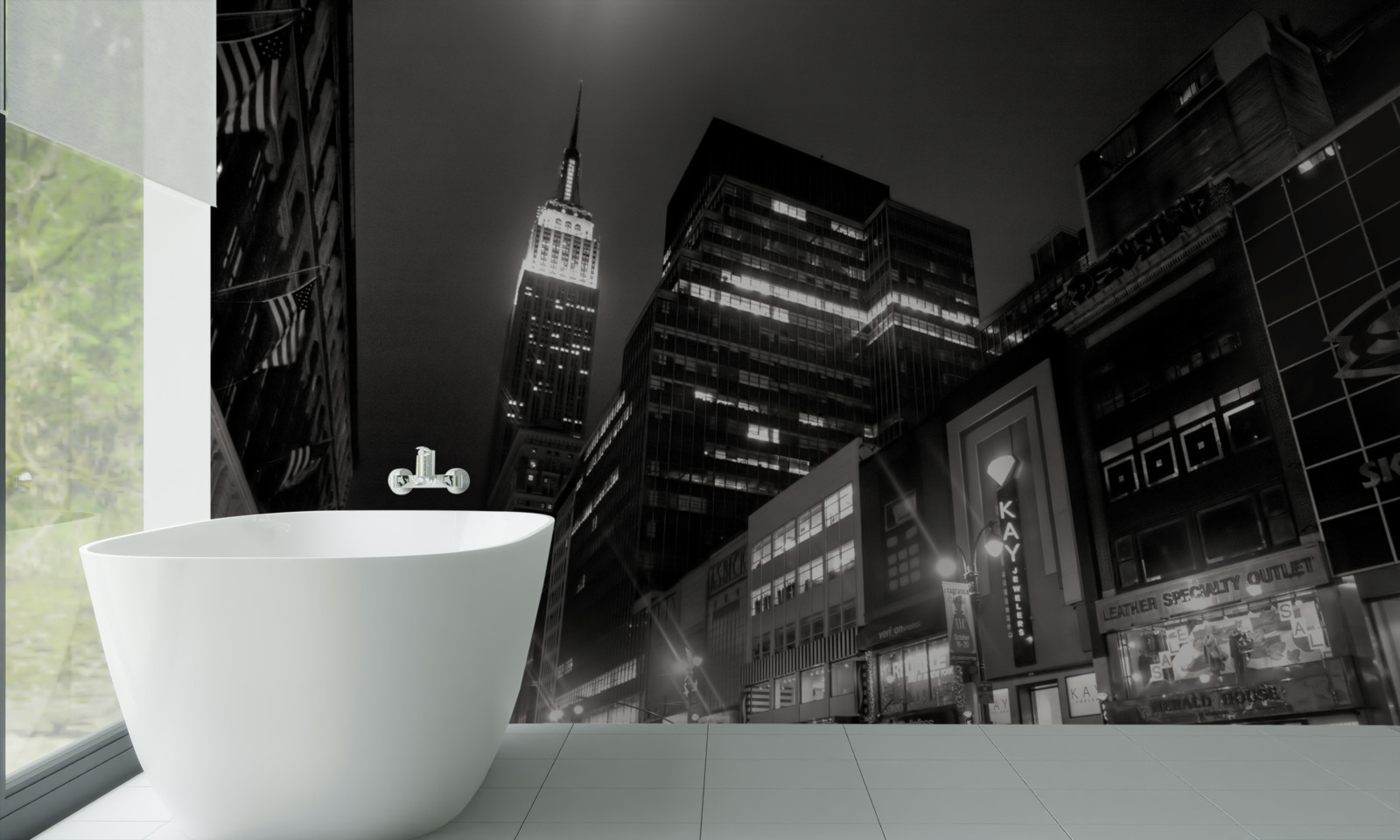 Fototapeten Megapolis Avenue in der Nacht