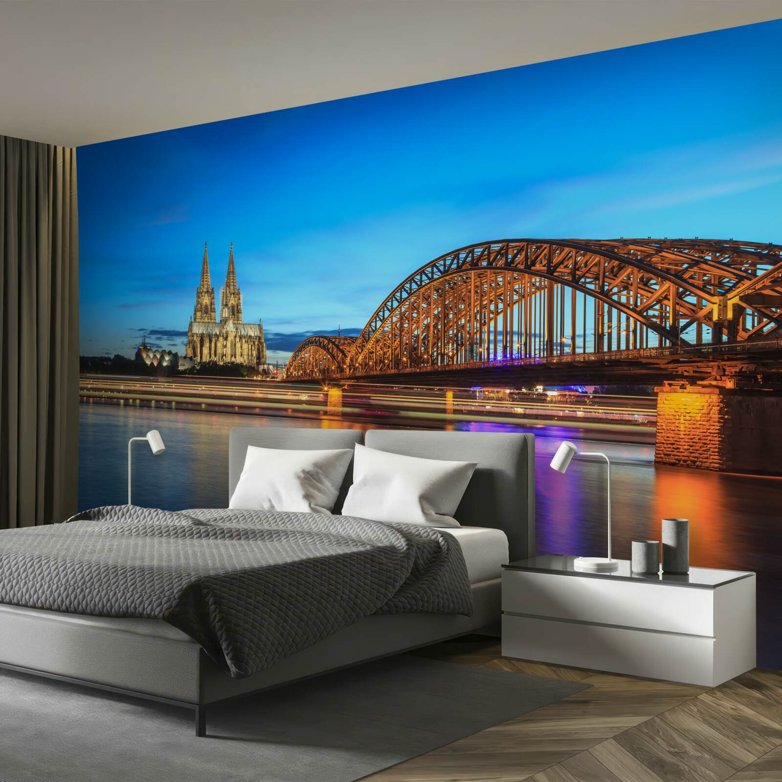Fototapeten Die Hohenzollern Bridge befindet sich in Köln