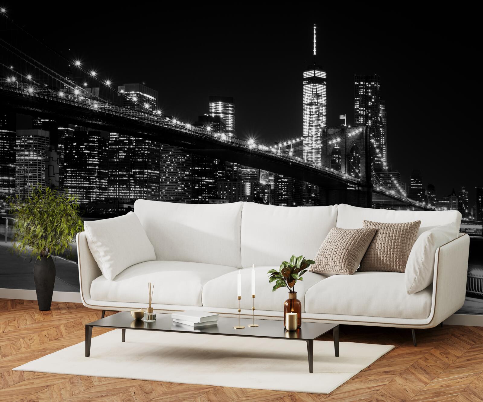 Fototapeten New York Kai ohne Leute