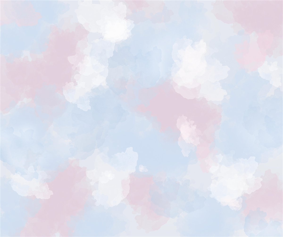 Fototapeten Der Himmel ist mit blauen und rosa Flecken dekoriert