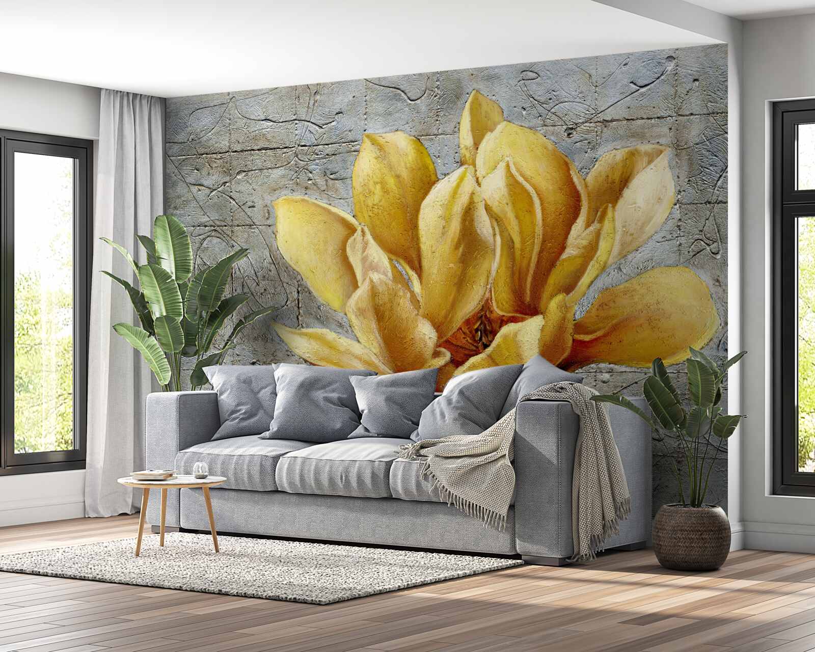 Fototapeten Interessante gelbe Blume