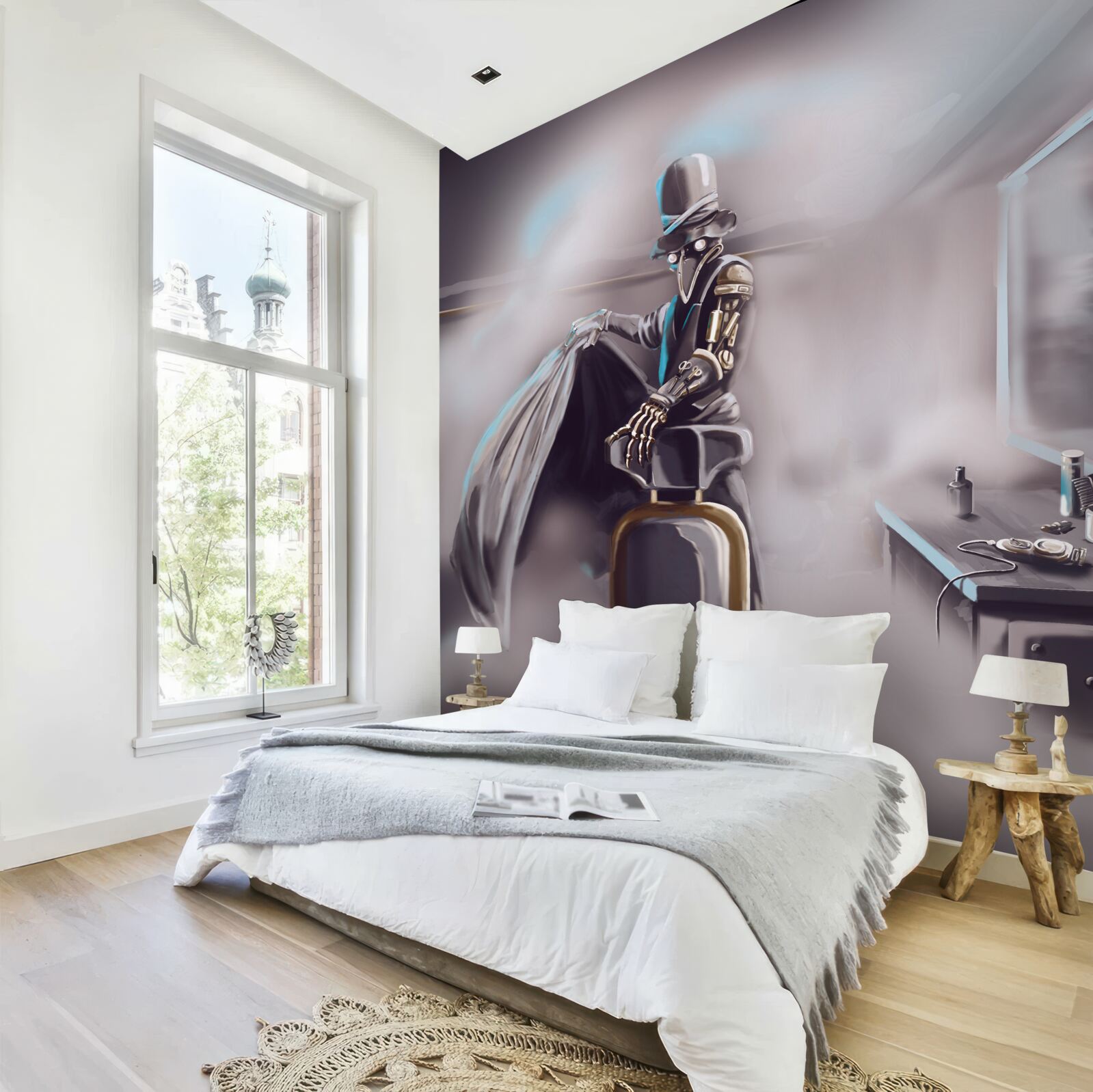 Fototapeten Stylistin in der Ära der Pest