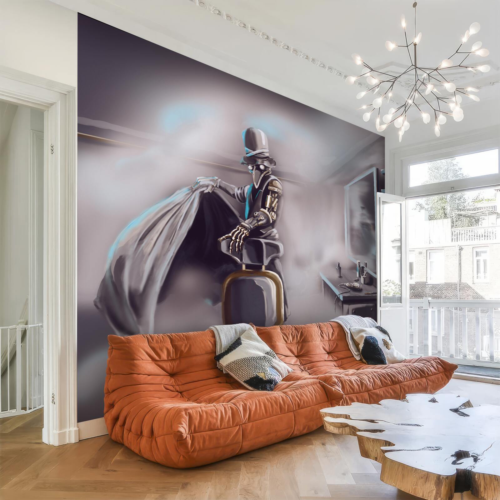 Fototapeten Stylistin in der Ära der Pest