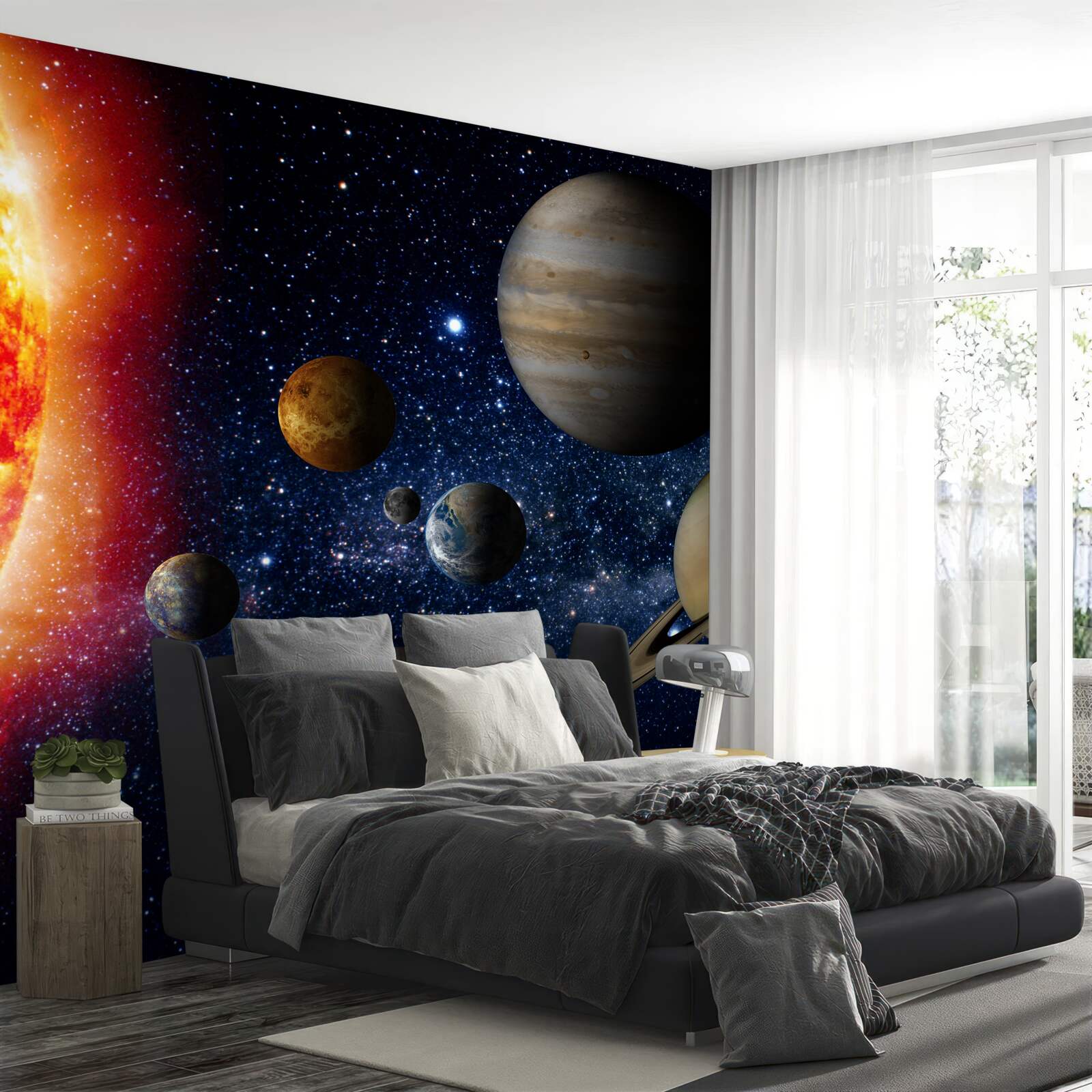 Fototapeten Prozessive Bewegung der Planeten um die Sonne