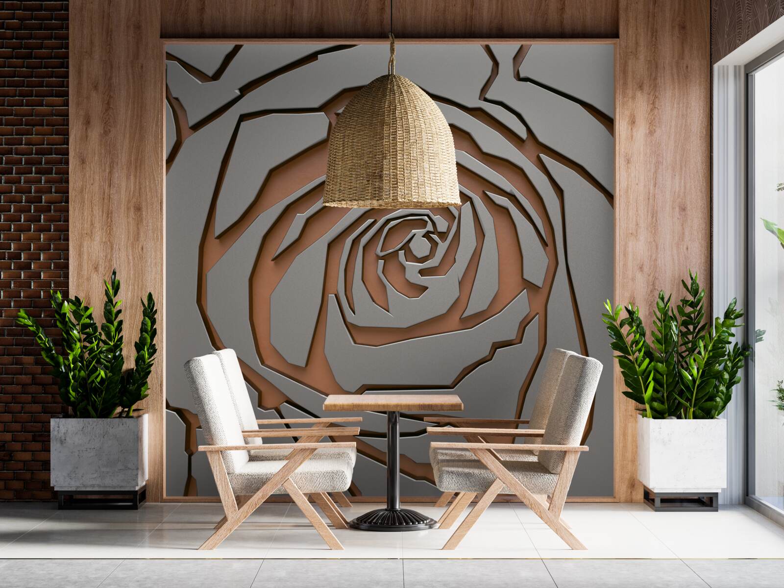 Fototapeten Graue Rose aus Stahl
