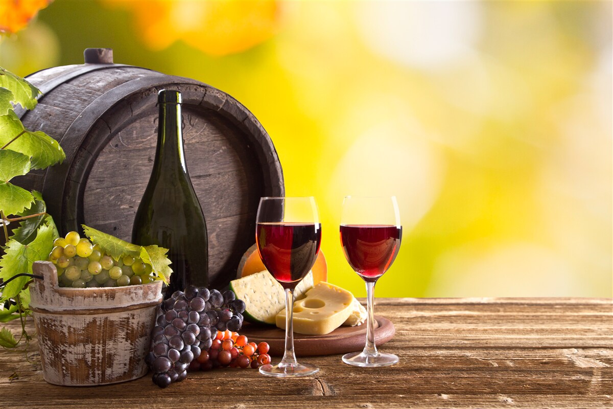 Fototapeten Fass von Wein