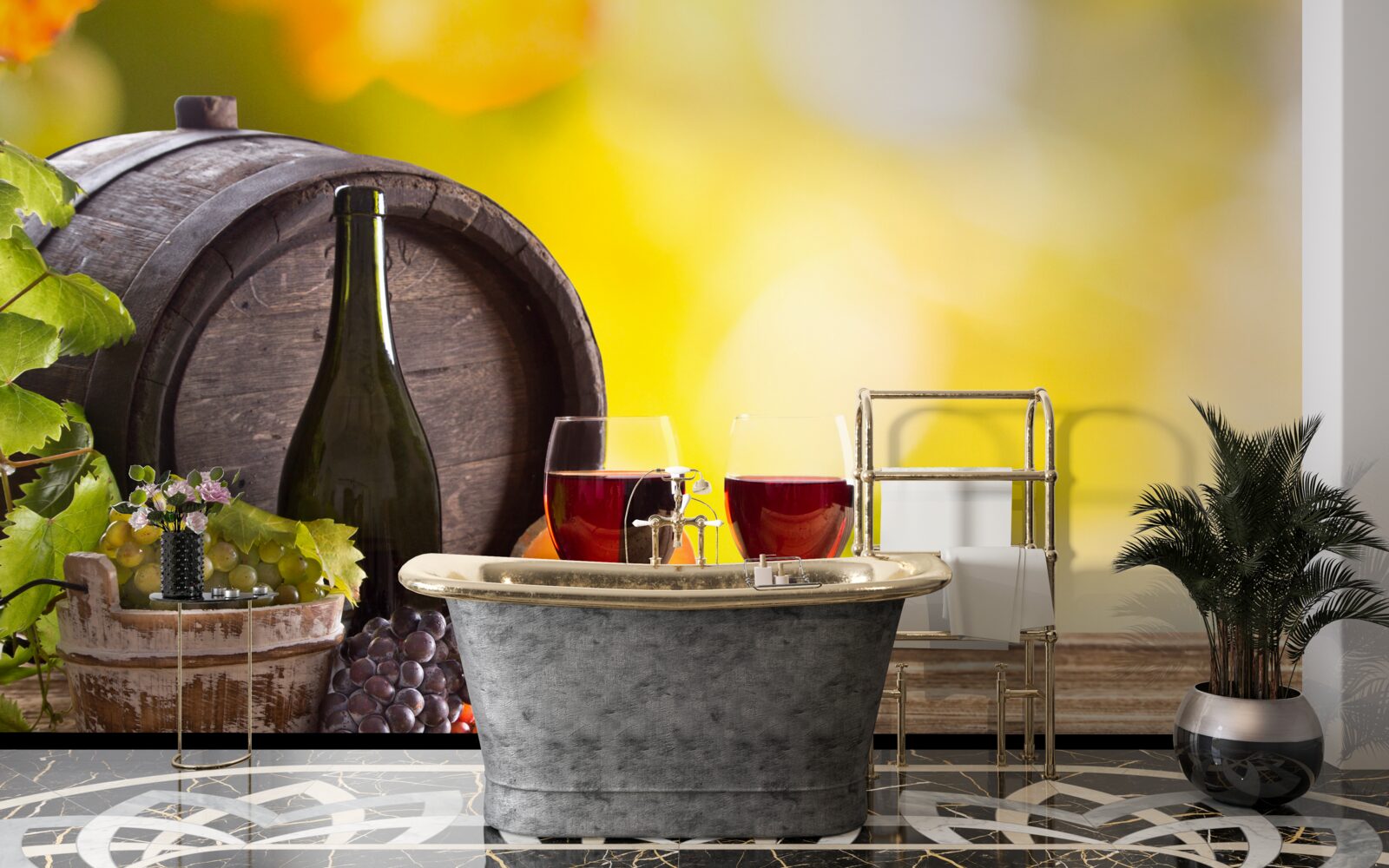 Fototapeten Fass von Wein