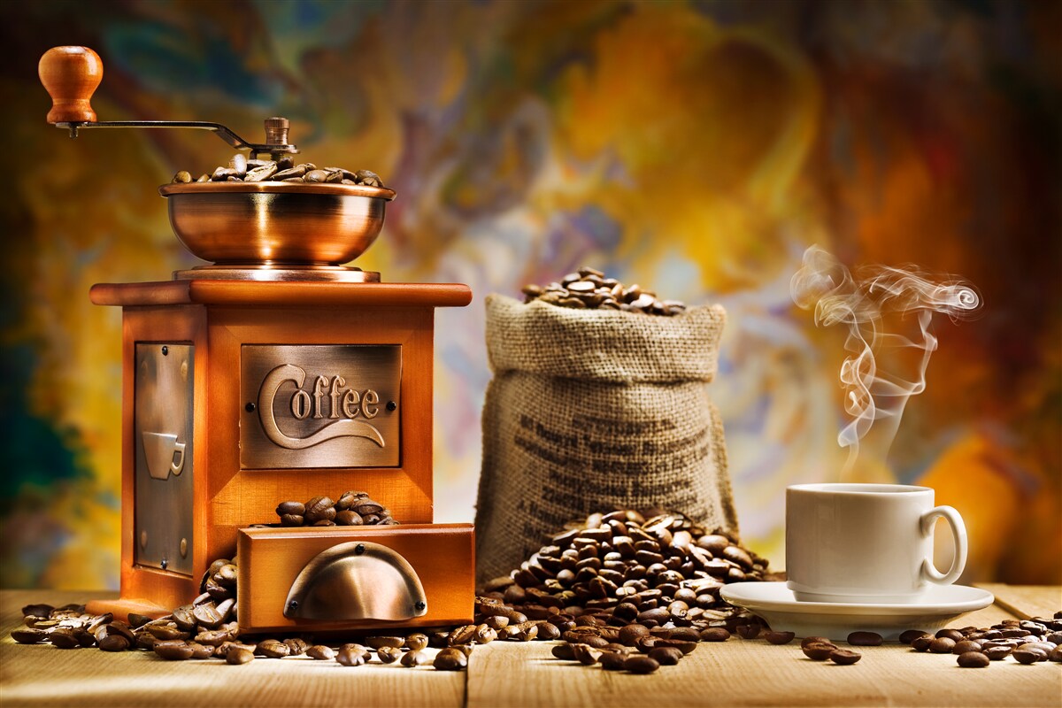 Fototapeten Kaffeetränk Vorbereitungsverfahren
