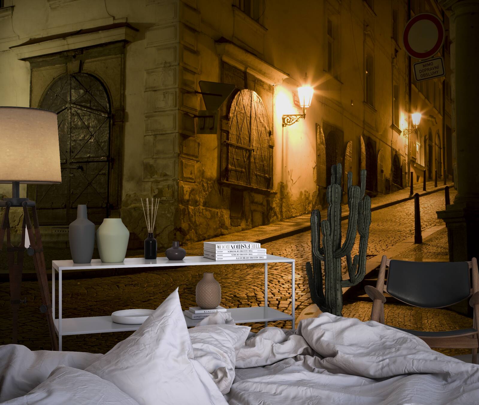 Fototapeten Alte Prag unter dem Cover der Nacht