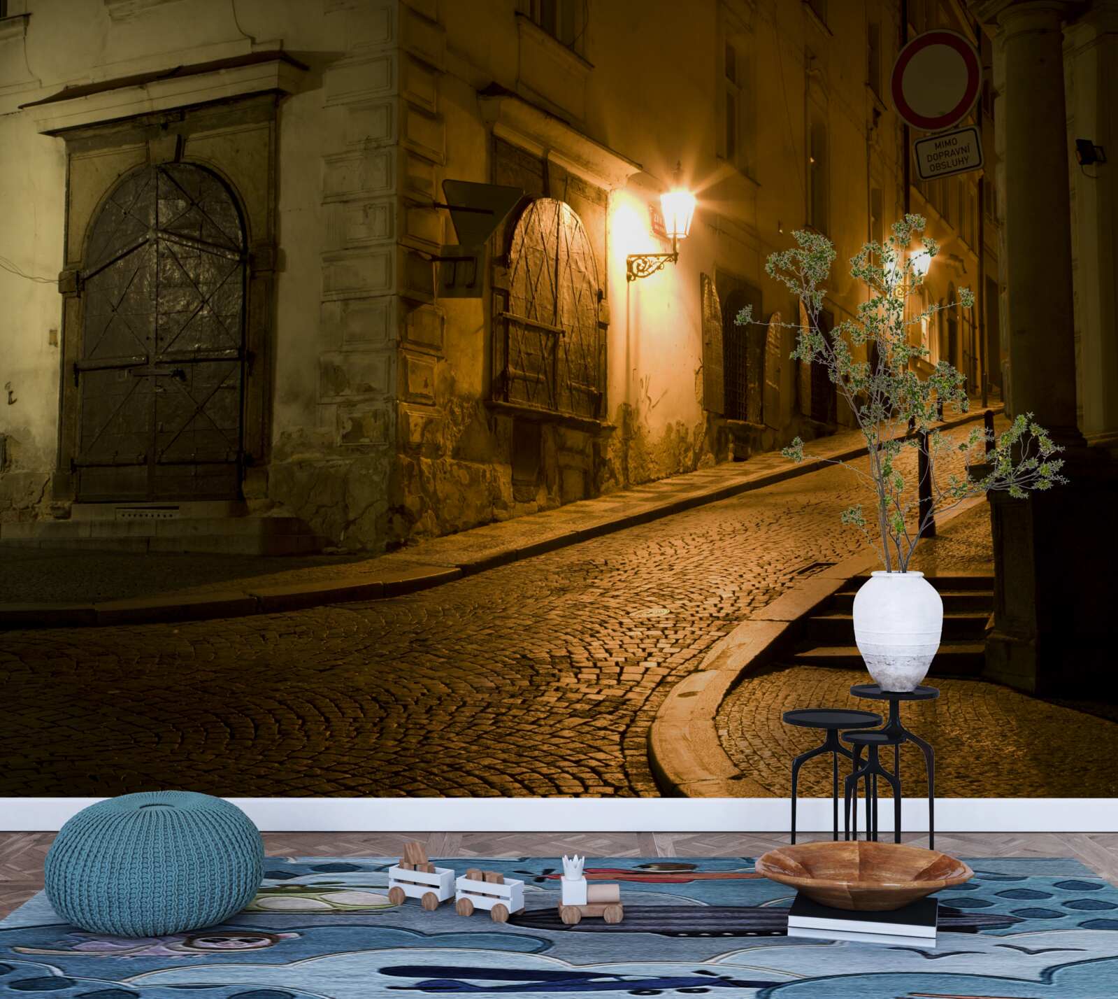 Fototapeten Alte Prag unter dem Cover der Nacht