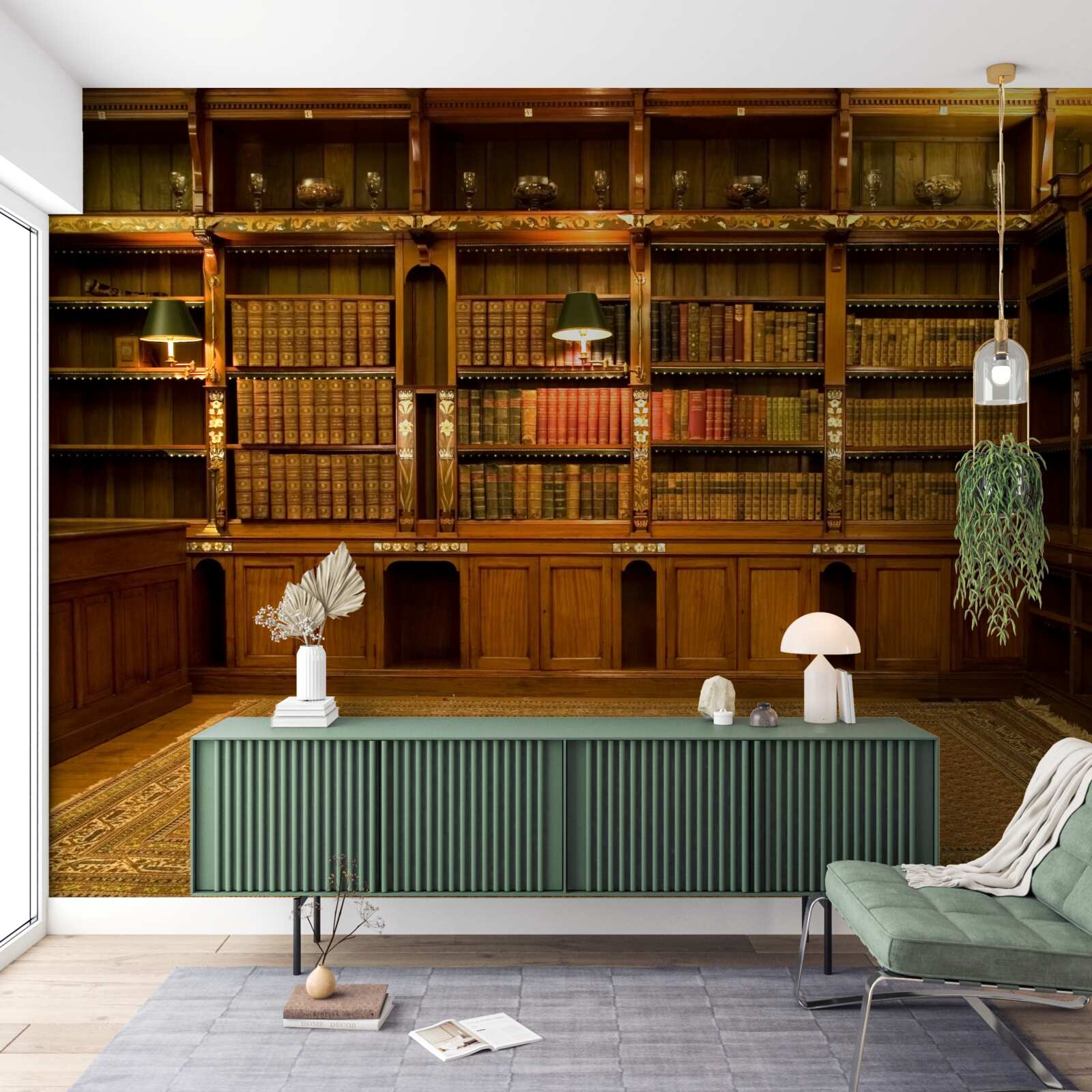 Fototapeten Bibliothek voller alter Bücher
