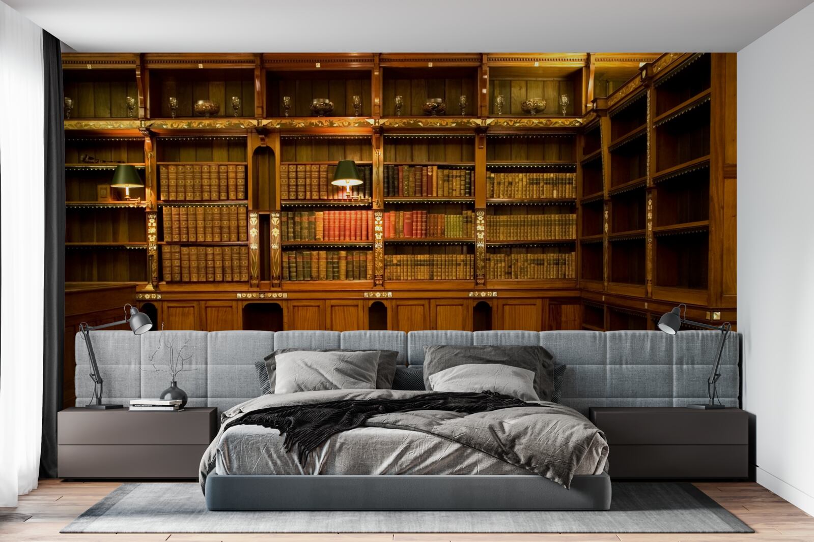 Fototapeten Bibliothek voller alter Bücher