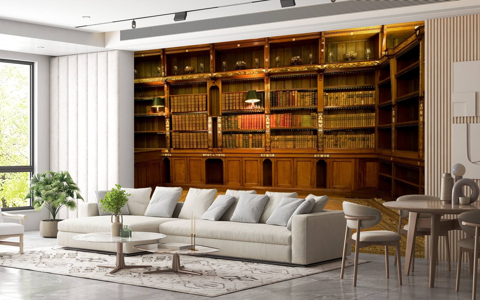 Fototapeten Bibliothek voller alter Bücher
