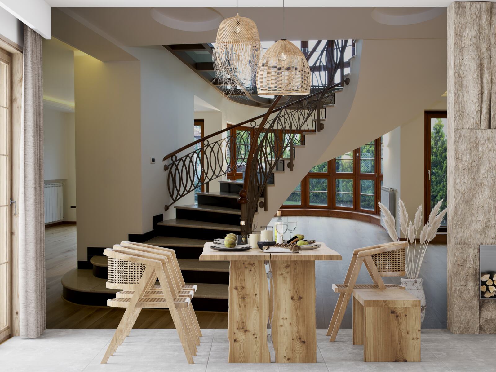 Fototapeten Lobby mit formellen Treppen