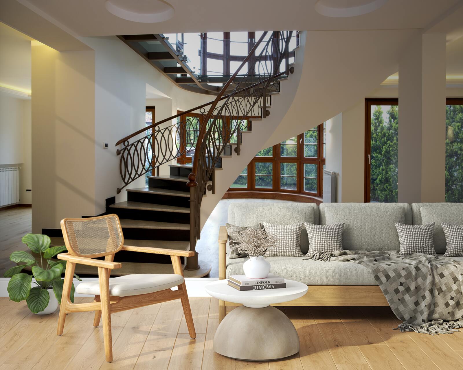 Fototapeten Lobby mit formellen Treppen