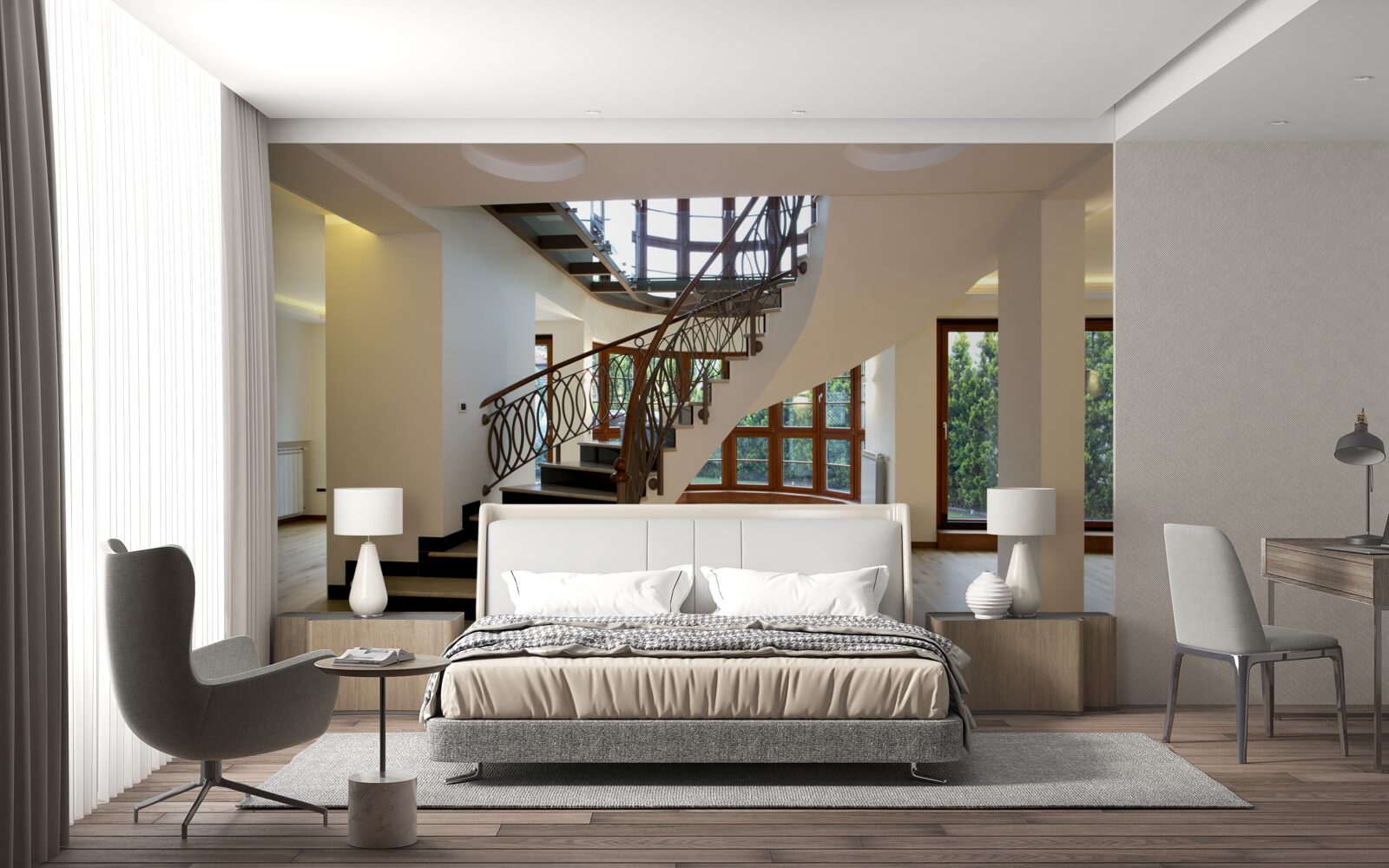 Fototapeten Lobby mit formellen Treppen