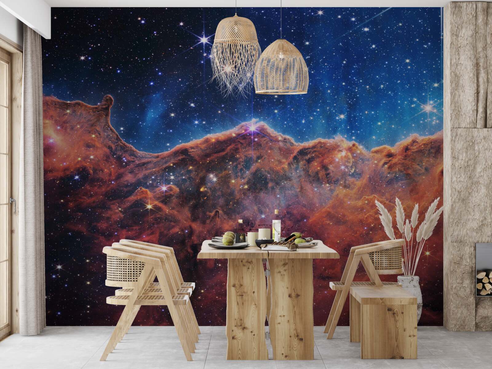Fototapeten Space Stars Clouds