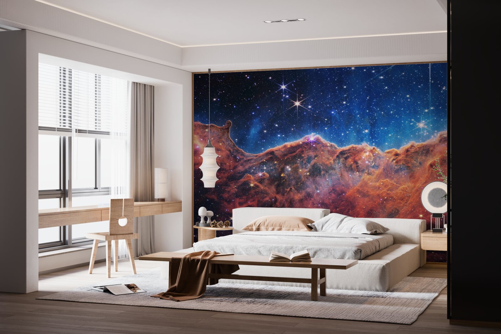 Fototapeten Space Stars Clouds