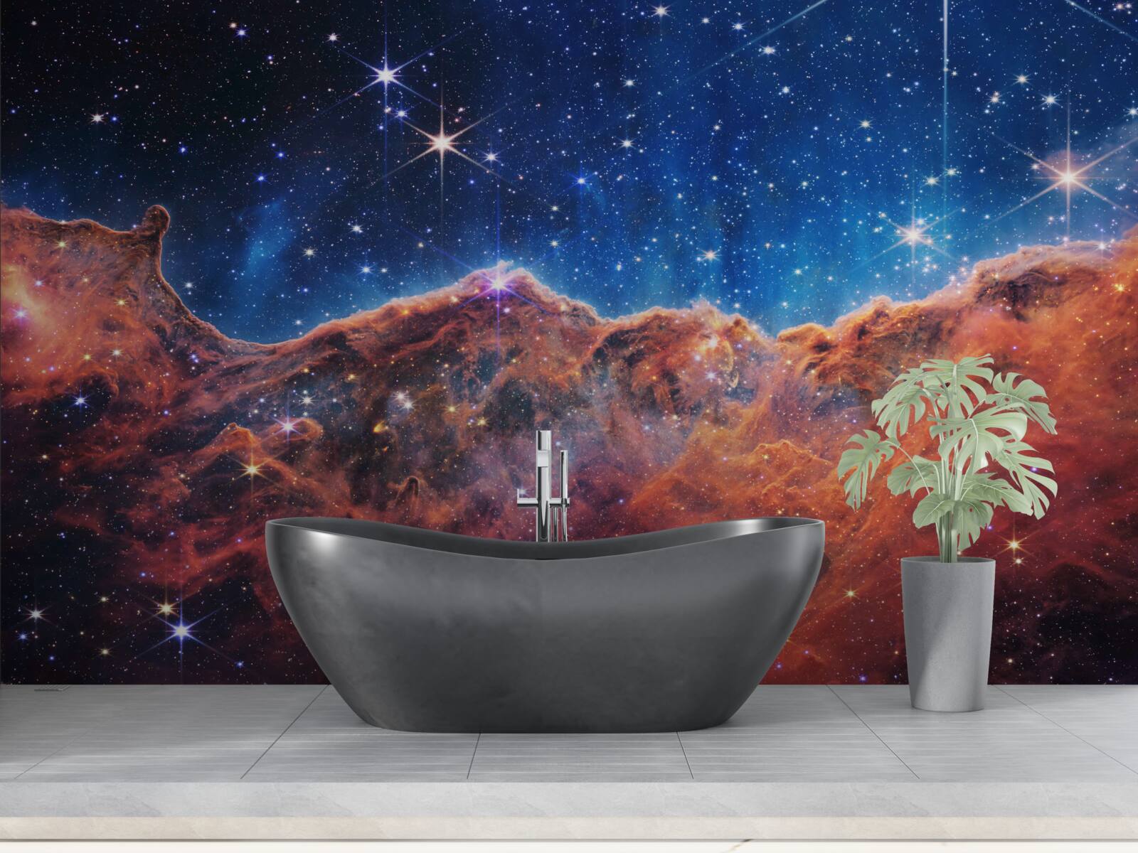 Fototapeten Space Stars Clouds