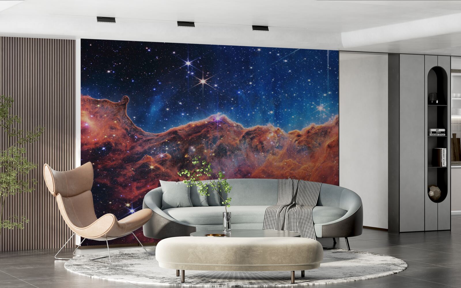Fototapeten Space Stars Clouds