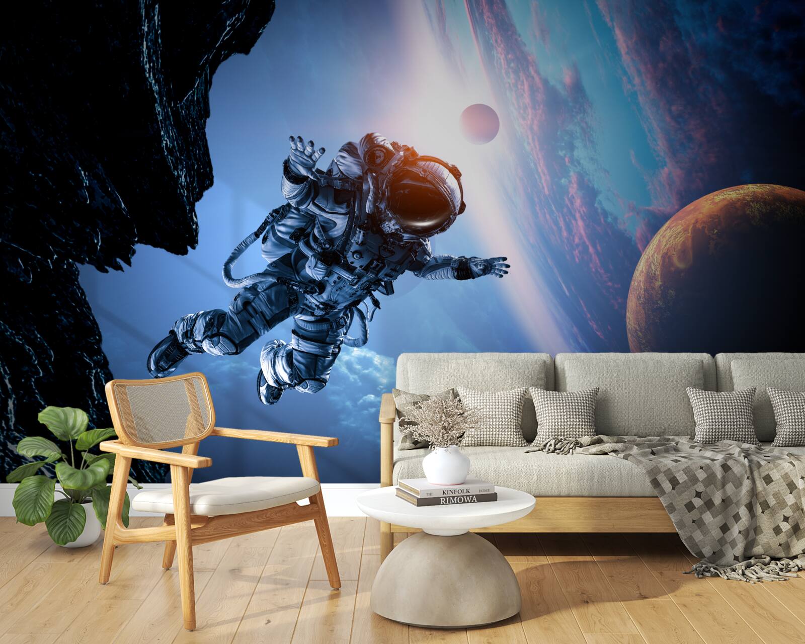 Fototapeten Astronaut im Universum