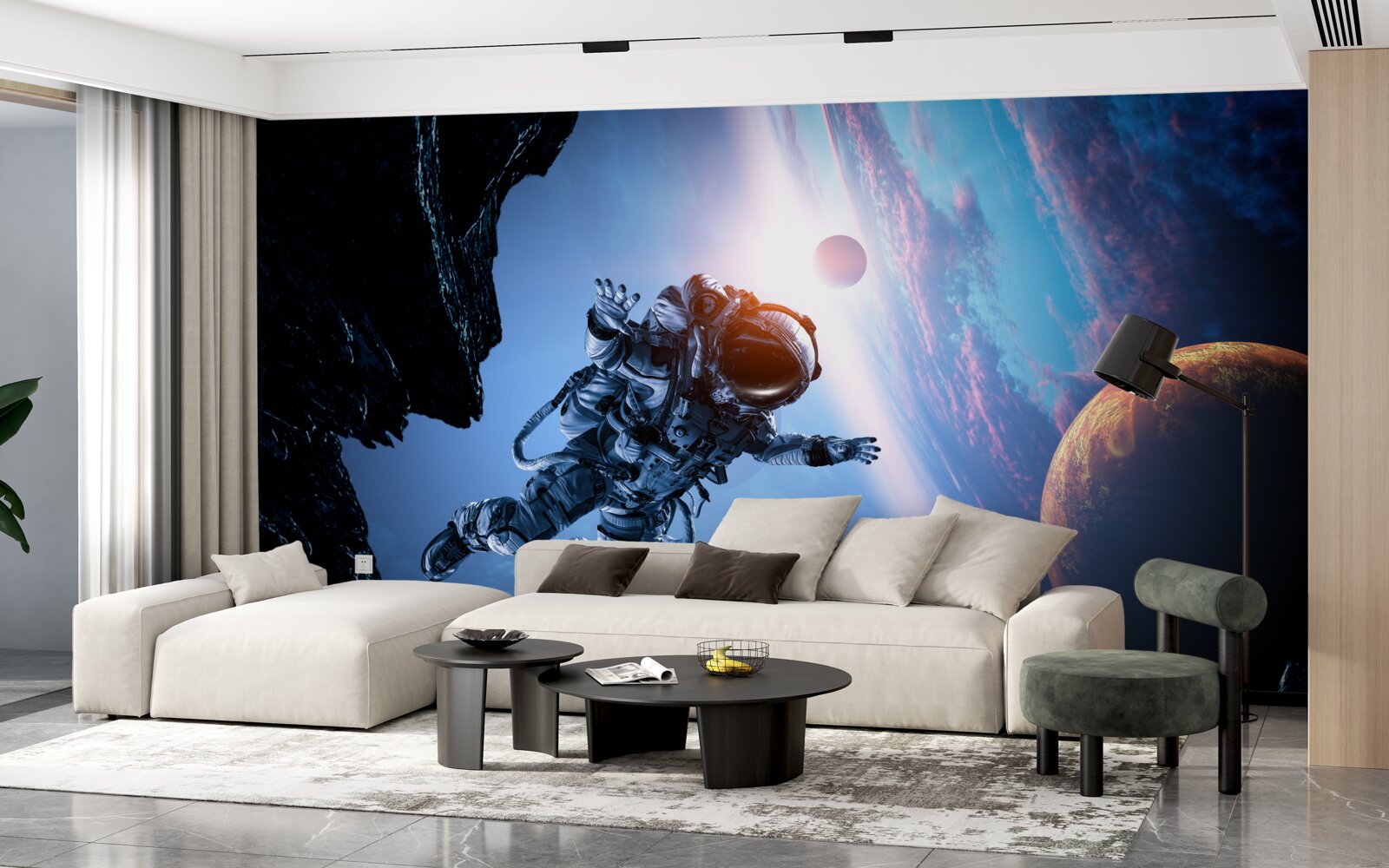 Fototapeten Astronaut im Universum