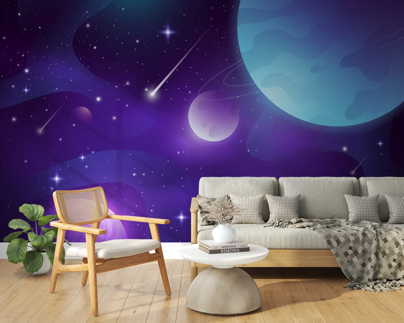Fototapeten Sterne und Planeten im Universum