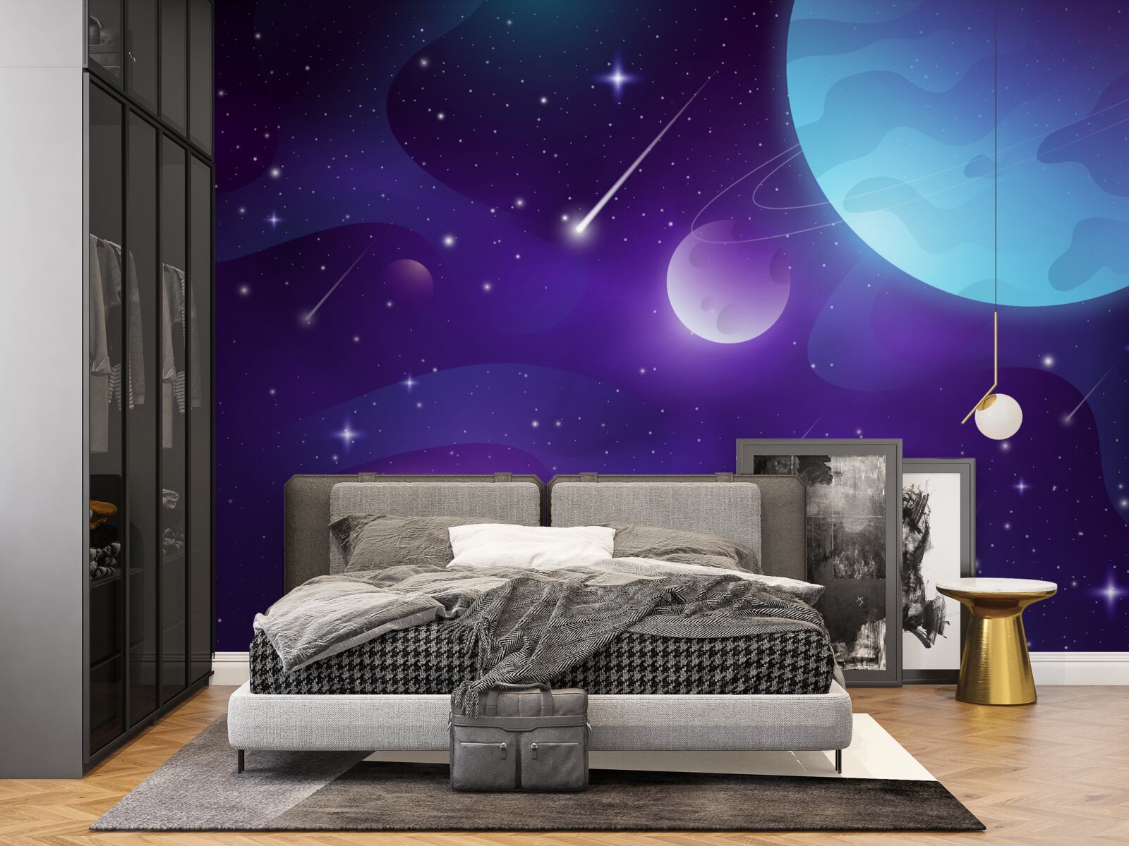 Fototapeten Sterne und Planeten im Universum