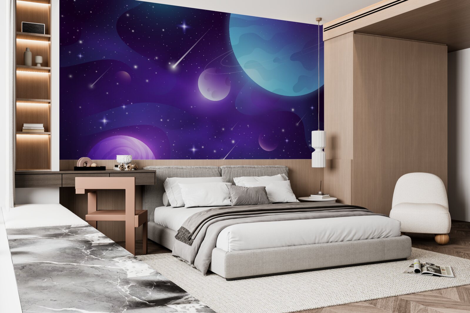 Fototapeten Sterne und Planeten im Universum