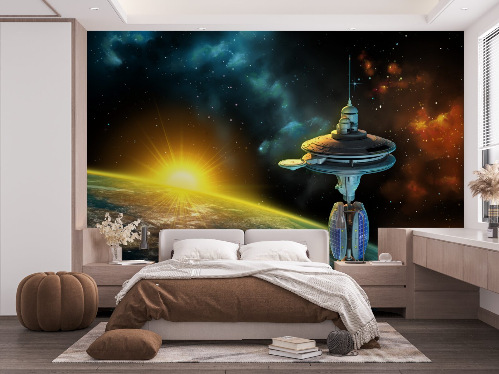 Fototapeten Raumstation in der Orbit