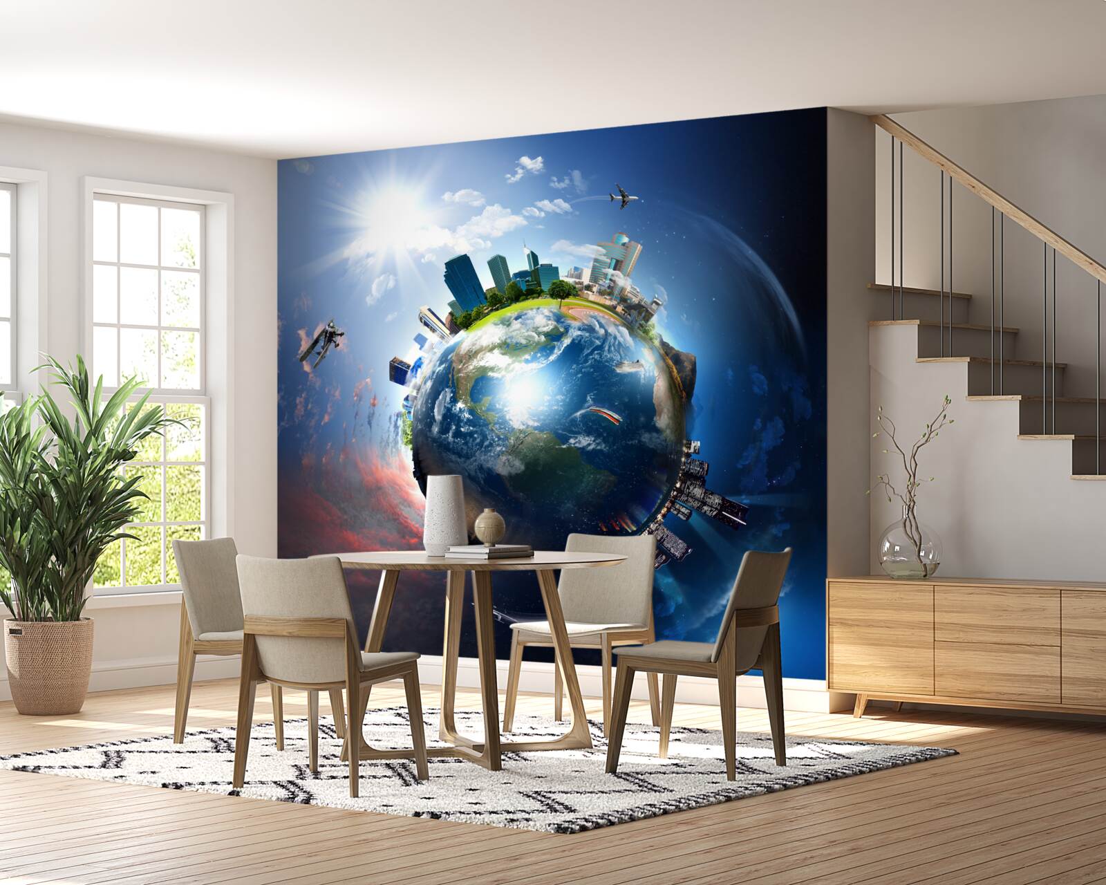 Fototapeten Modernisierte Globus