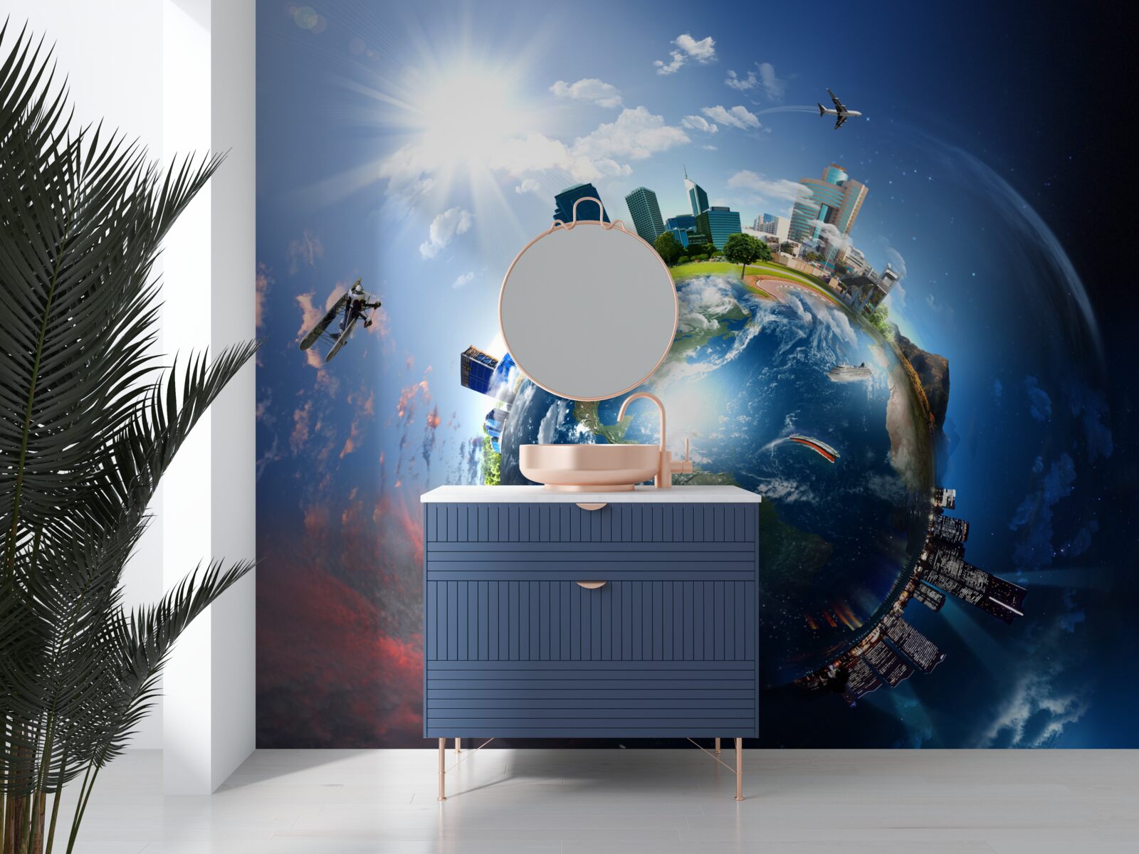 Fototapeten Modernisierte Globus